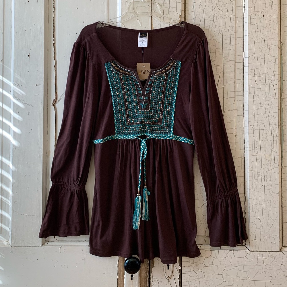 Bila boho chic tunic Size Medium NWT